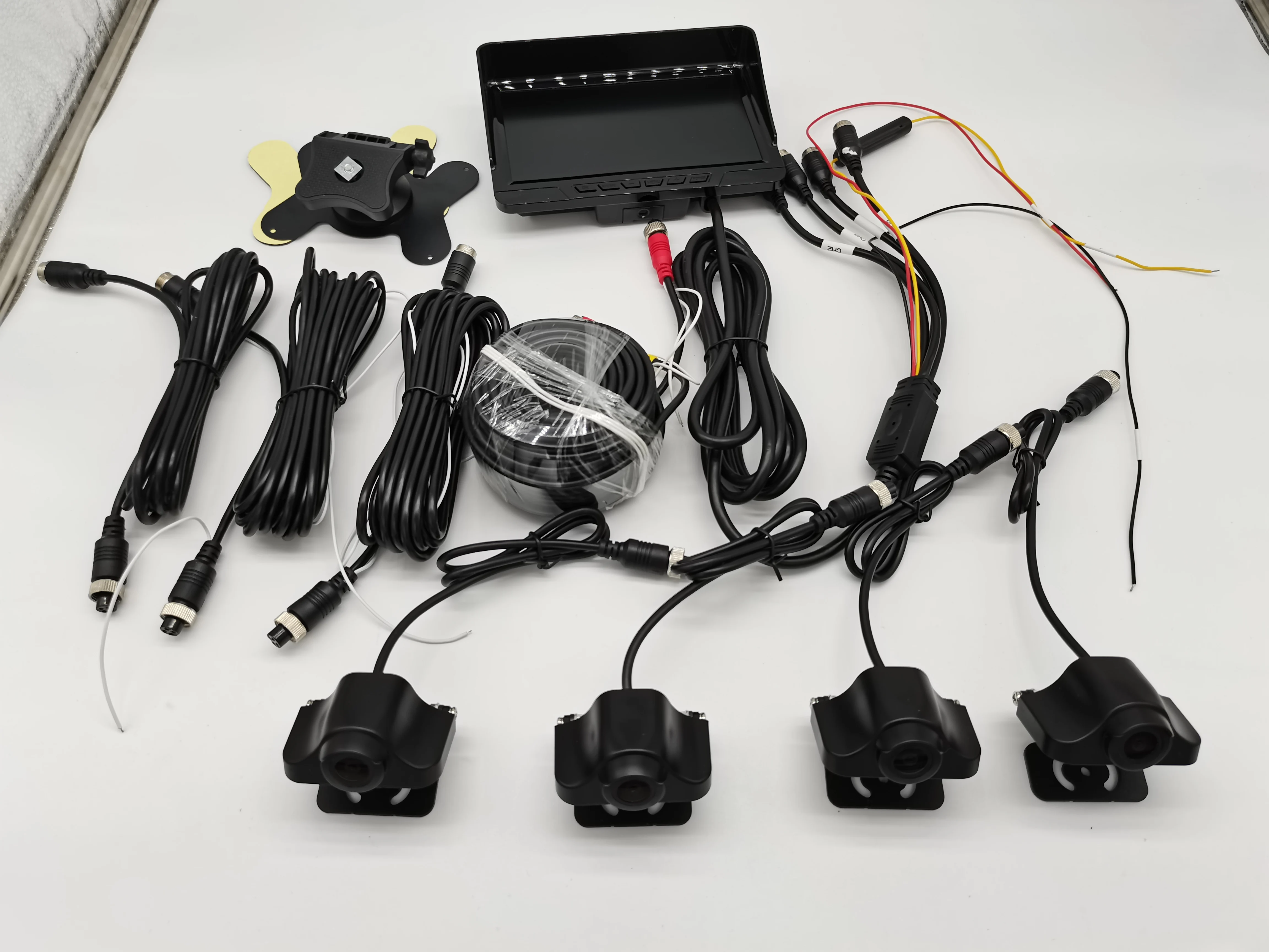 7 дюймов 4CH AHD DVR рекордер автомобильный монитор грузовой автомобиль камера заднего вида с ночным режимом видения Бесплатная доставка Поддержка SD карты запись изображение при движении задним ходом