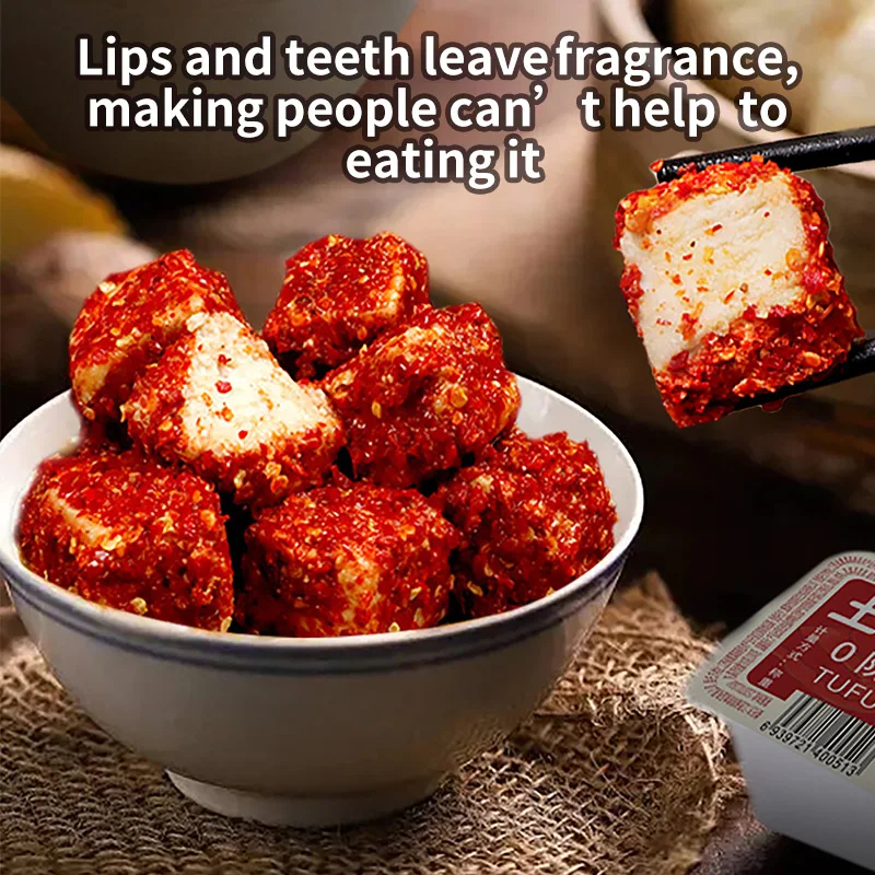 Ready to Eat Factory Price Chinese Instant Food Hot Pepper Bean Products Naturally Fermented Spicy Bean Curd