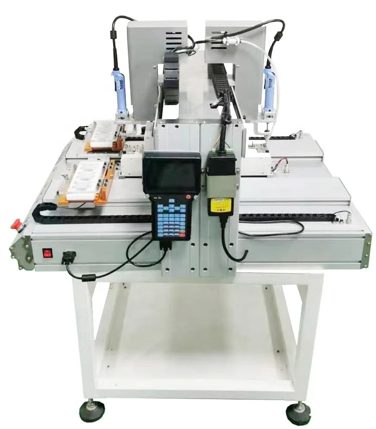 BBA Desktop XYZ Automatic screwing robot multi station screw feeder machinery double screwdriver head screw fastening machine
