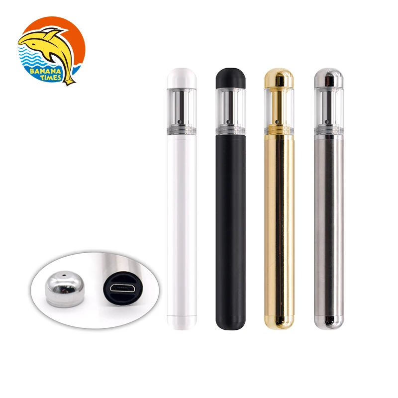  2021 San Jose Best Seller Bananatimes Rechargeable Compact Size CBD Vape Pen 0.5ML/1ML Empty