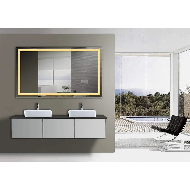 Wholesale Touch Smart Hotel Bathroom Vanity makeup mirror with led lights