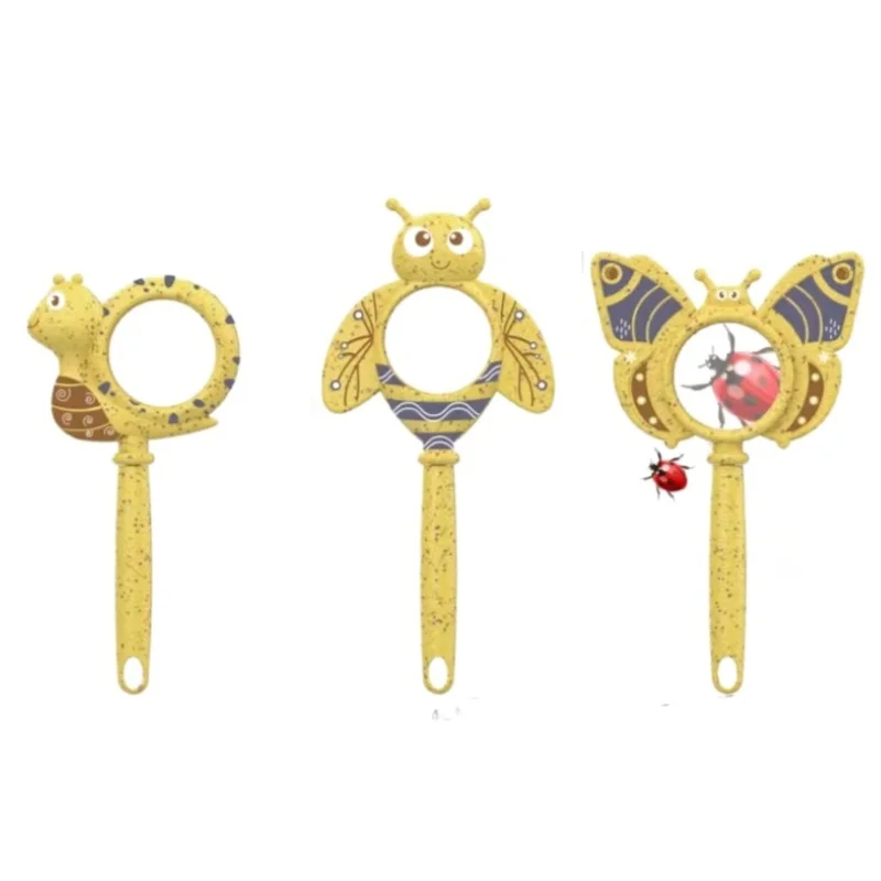 Insect Shape Magnifying Glass Outdoor Exploration Learning Kids Children Educational Toys Butterfly Magnifier