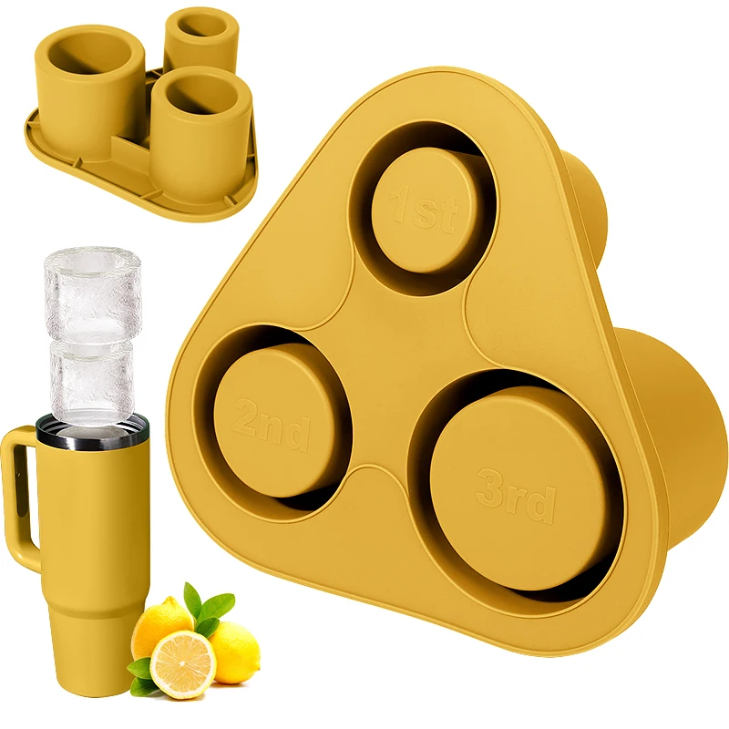 Easy Release Ice Cube Trays Silicone Moulds 3 Ice Maker Mold Silicone Ice Cube Tray With Lid