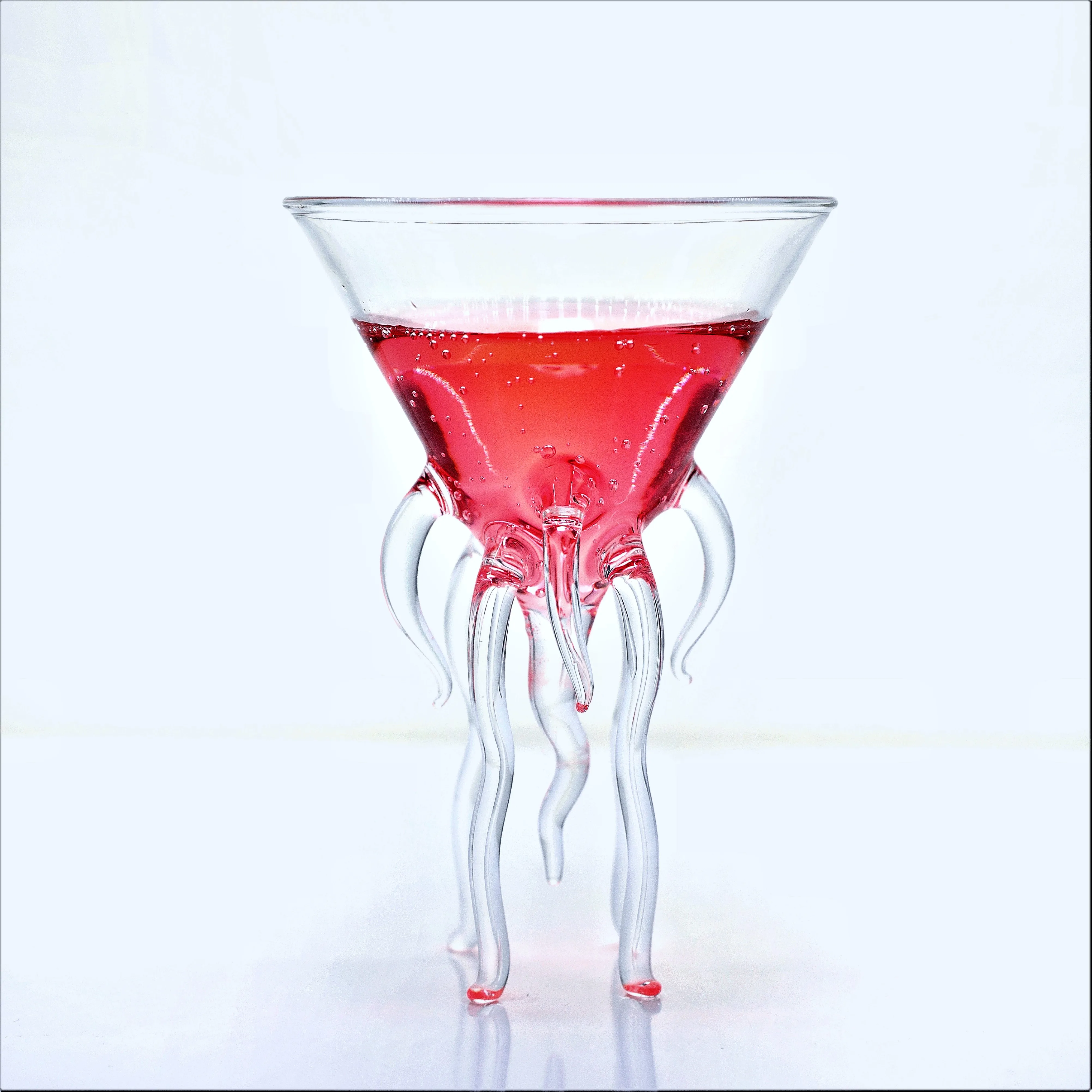 custom logo gift 135ml unique creative Jellyfish shaped cocktail glasses mixing glass