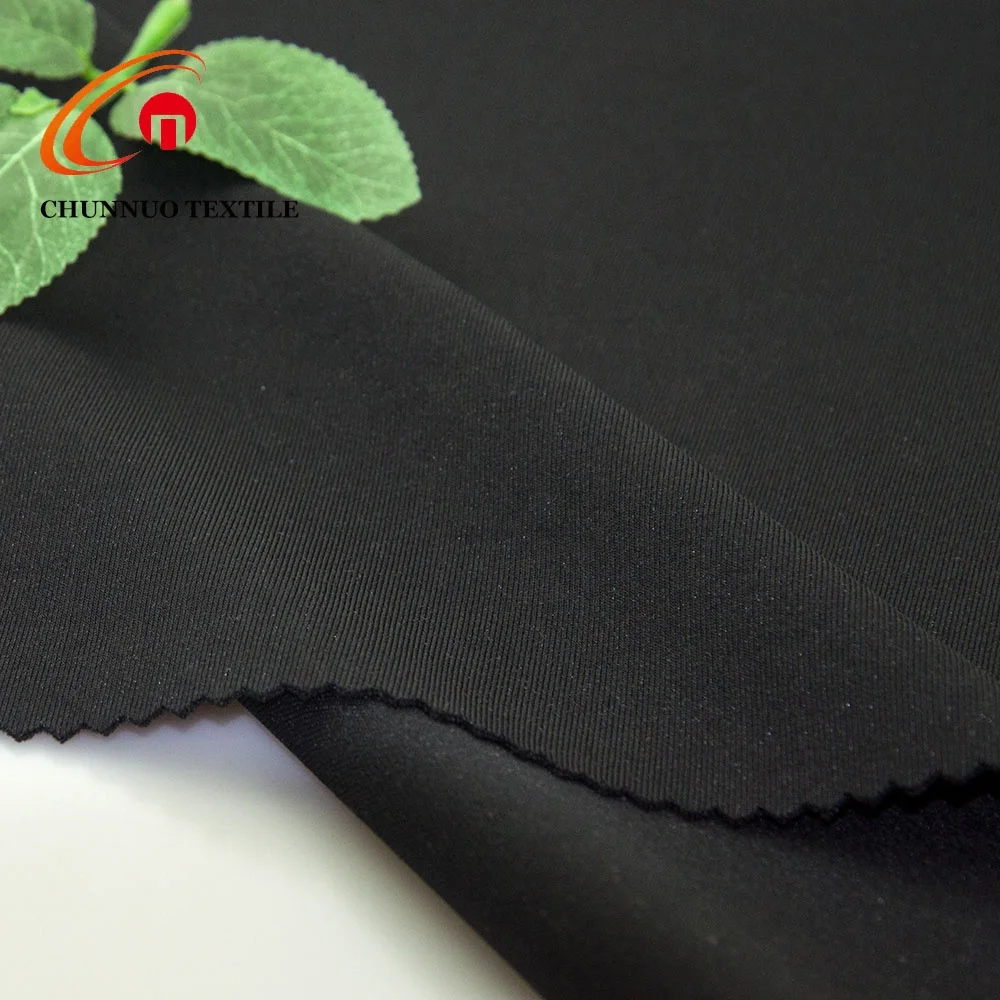 Knitted Skirt Fabric Stretch Plain 75D+20D knitted Scuba Fabric for dress