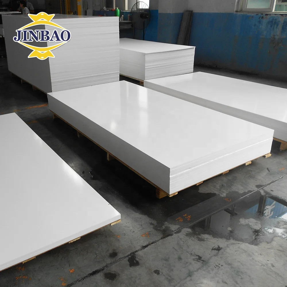 JINBAO timber  jiaying white 4x8 color a frame hard forex trim advertising  guangzhou price scrap pvc foam board