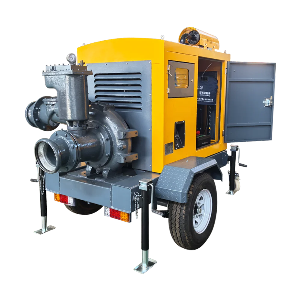 Large displacement emergency rescue suction diesel engine sewage self-priming pump