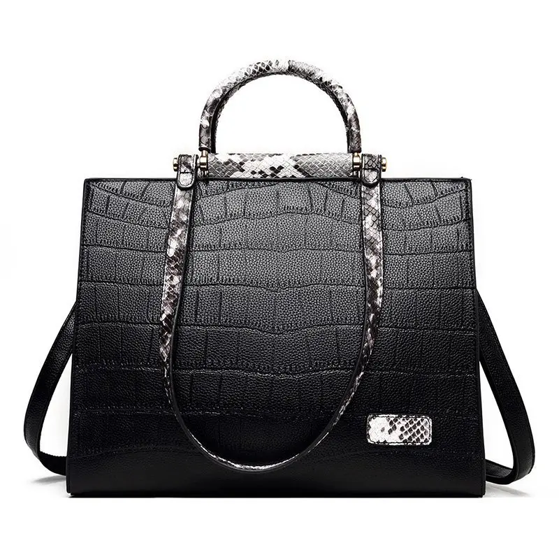 2022  Trendy Women Big Handbag Wholesale PU Leather Large Capacity  Tote Hand Bag