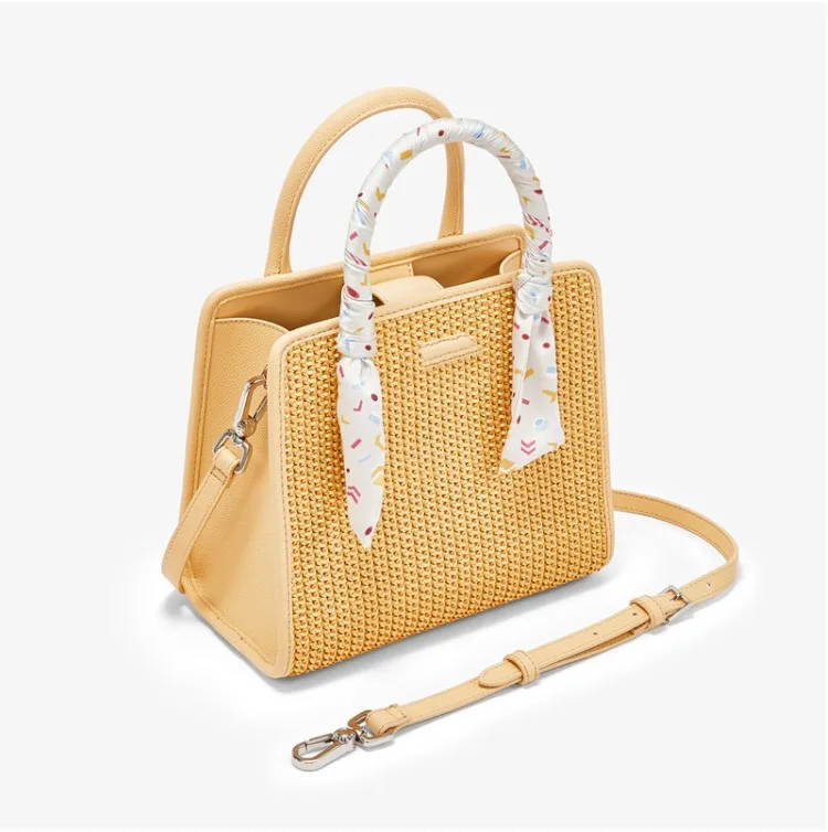 Spring and Summer Wild Ins Hot-Sale Indie Pops Knitting Bag Silk Scarf Girl Handbag Shoulder Bag Messenger Bag
