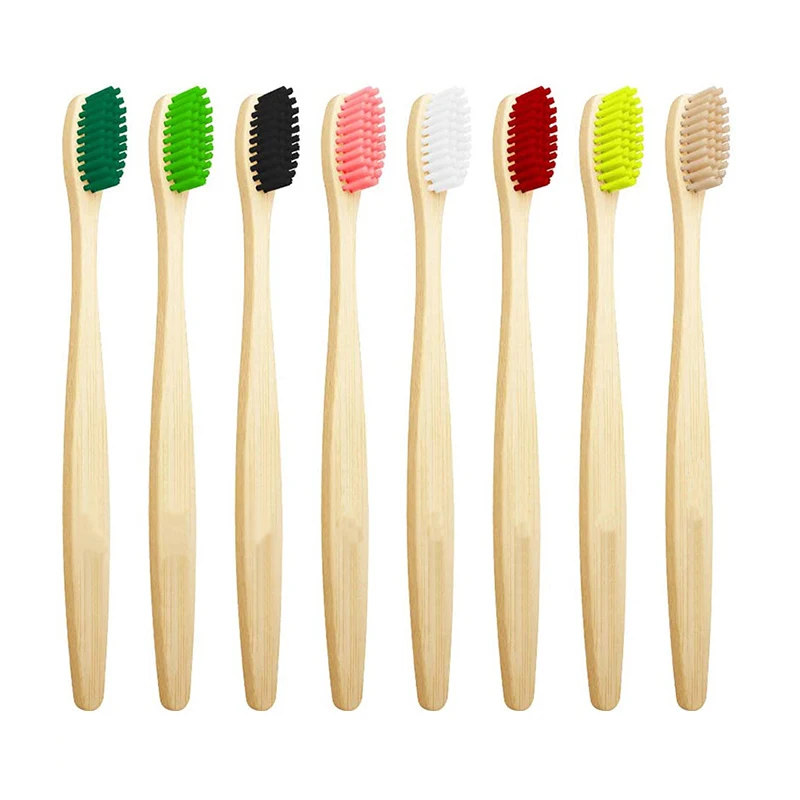 LULA Eco Friendly Biodegradable Natural Recyclable Soft Bristle Wooden Wood Bambu Bamboo Toothbrush For Adult Children