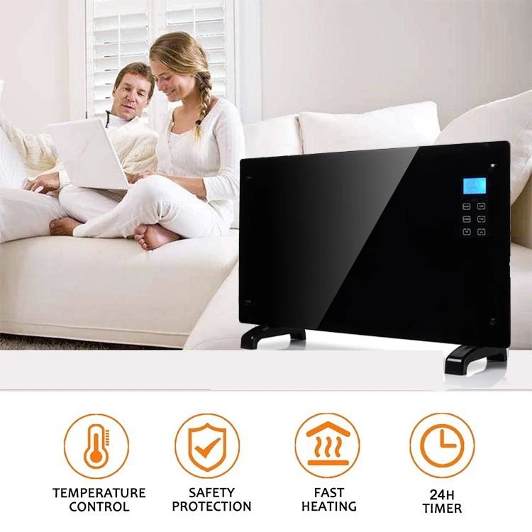 Types home electric infrared wall panel convector heater wall glass 600w nano mirror infrared panel heater