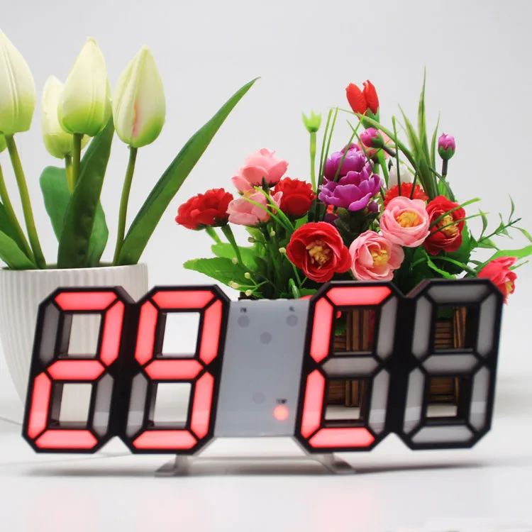 3d светодиодные цифровые настольные часы настенный будильник с температурным календарем влажности