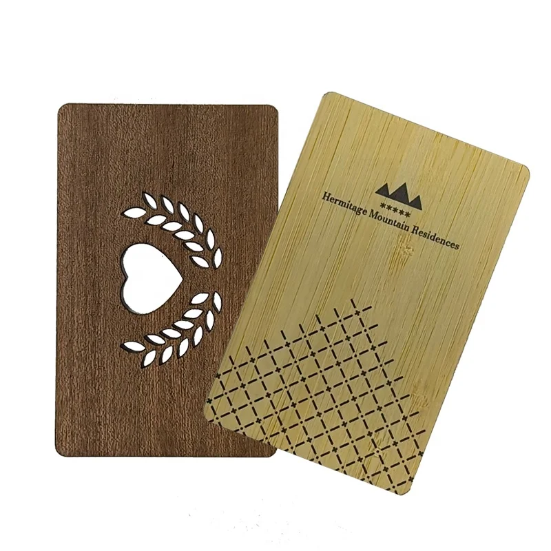 Customized 13.56MHz NFC Wooden Business Card Contactless Smart RFID Access Control Card for Customized Uses