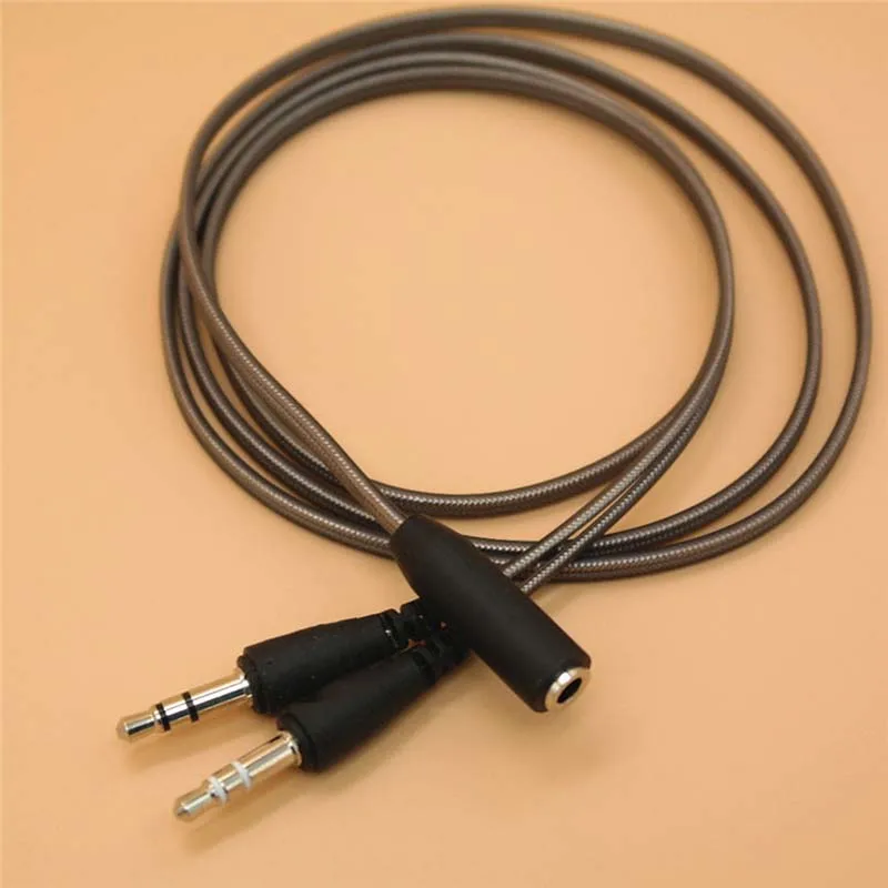 
Headphone Splitter 3.5mm Jack 2 Male to 1 Female Headset Adapter Audio Cable for Computer PC Audio Splitter Cable 1M 