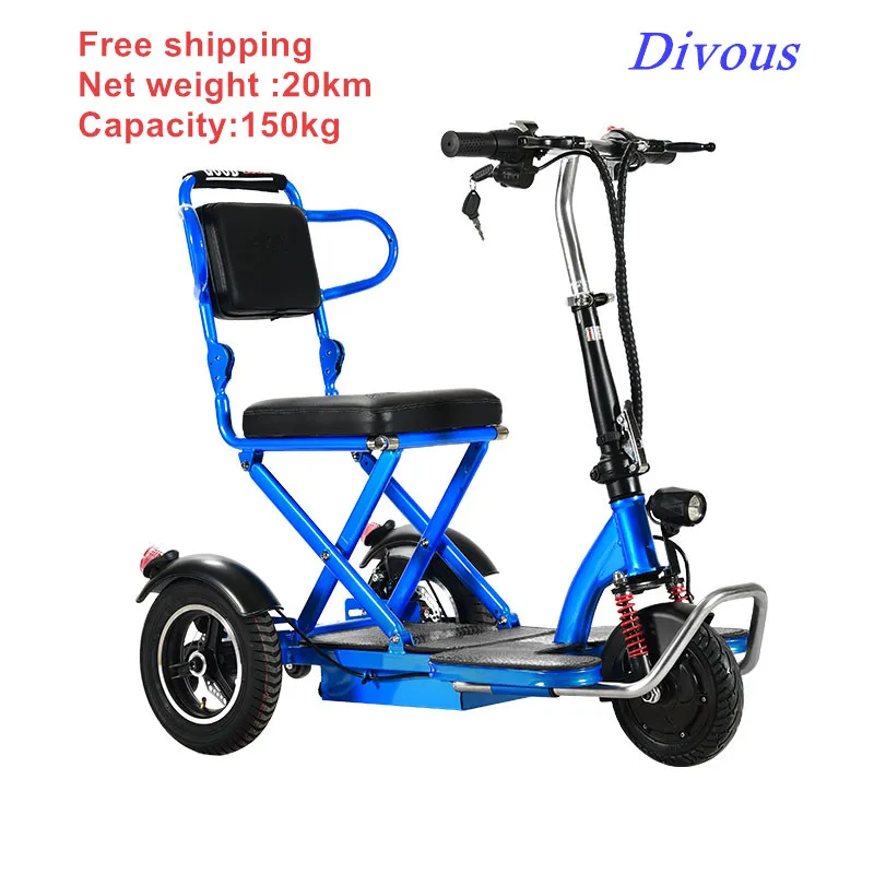 hot sale, lightweight folding three-wheeled scooter, electric bicycle