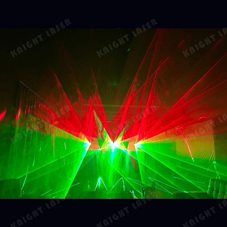 2023 New Professional 3d 5w Rgb Full Color Animation Star 5000mw Laser Light Projector with logo for Sale