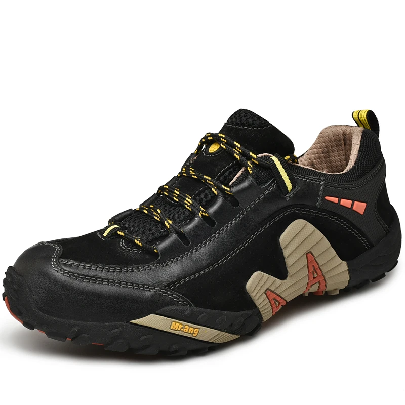 
Wholesale mountain low cut mesh nubuck non-slip men hiking shoes outdoor 