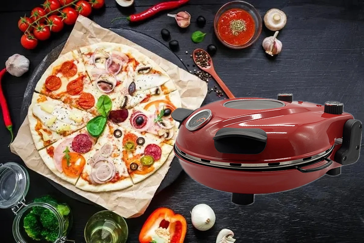 Automatic Oven Deep Pan High Heat Stone 12 Inch Round Pizza Oven Electric Portable Pizza Maker