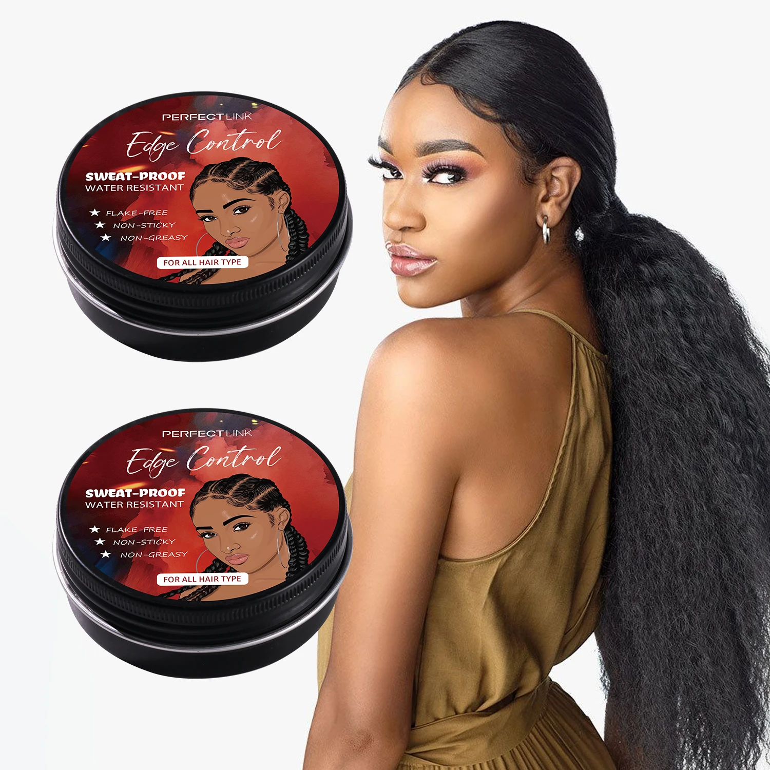 Free Sample Wholesale Hair Braiding Hair Styling Wax  Hairline Braid Gel Custom Logo Frizz Edge Control Style Gel 100g