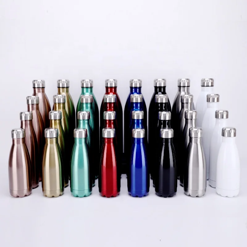 Wholesale Engravable Insulated Stainless Steel Cola Shaped Water Bottle with Custom Logo