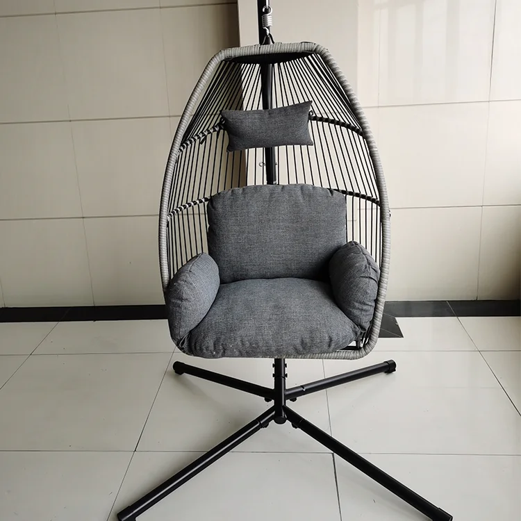 Water Drop Oval Shape Hanging Weave Swing Chair Outdoor Leisure Patio Garden Courtyard Rattan Chairs