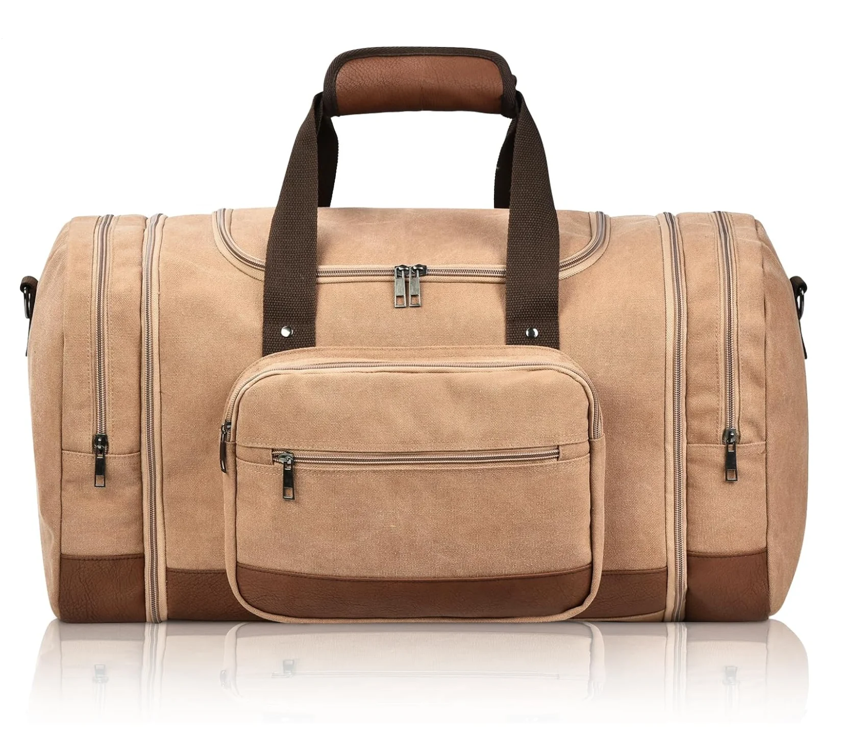 Luxury Weekend Overnight Bag For Men Customizable Canvas Cotton Traveling Duffle Bags For Gym Beach Travel Pool Custom Tote Bag