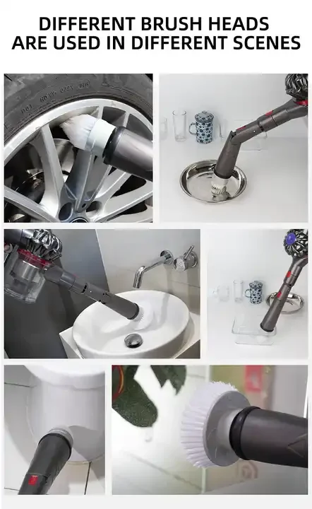 Electric Motor Brush Head Vacuum Cleaner Drill Brush Replacement Fit For Dysons V7 V8 V10 V11 Vacuum Cleaners Spare Parts