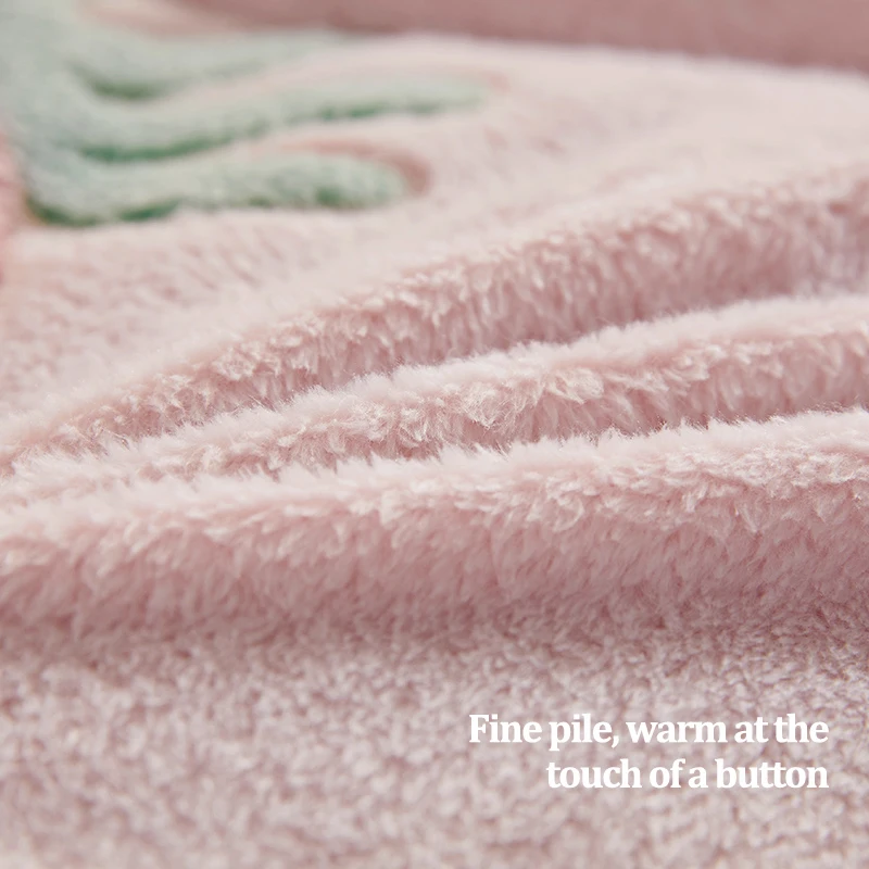 Polyester Fibre Bedding Set For Kids Queen Size Winter Designer Thickened Lamb Wool Velvet Cartoon Quilt Core Single Comforter