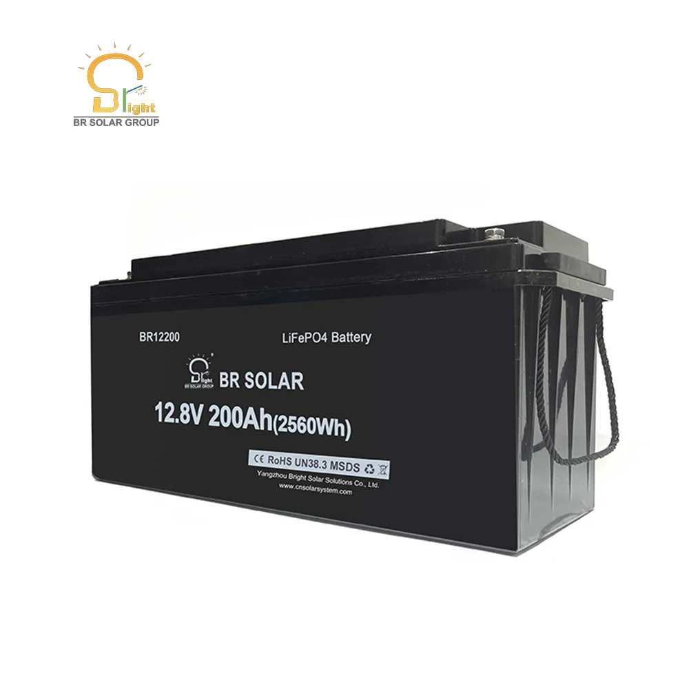 BR solar batterie solaire lithium 200ah 12v 12.8v  lithium phosphate battery for solar home system