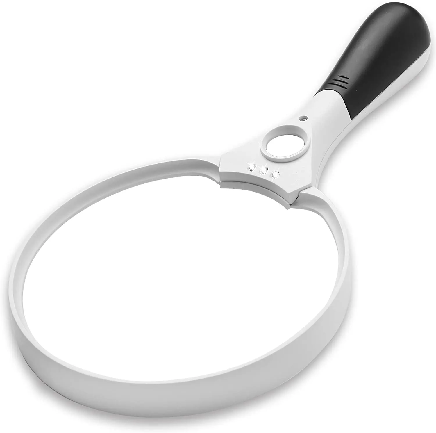 Extra Large LED Handheld Magnifying Glass with Light - 2X 4X 10X Lens  Illuminated Reading Magnifier for Books