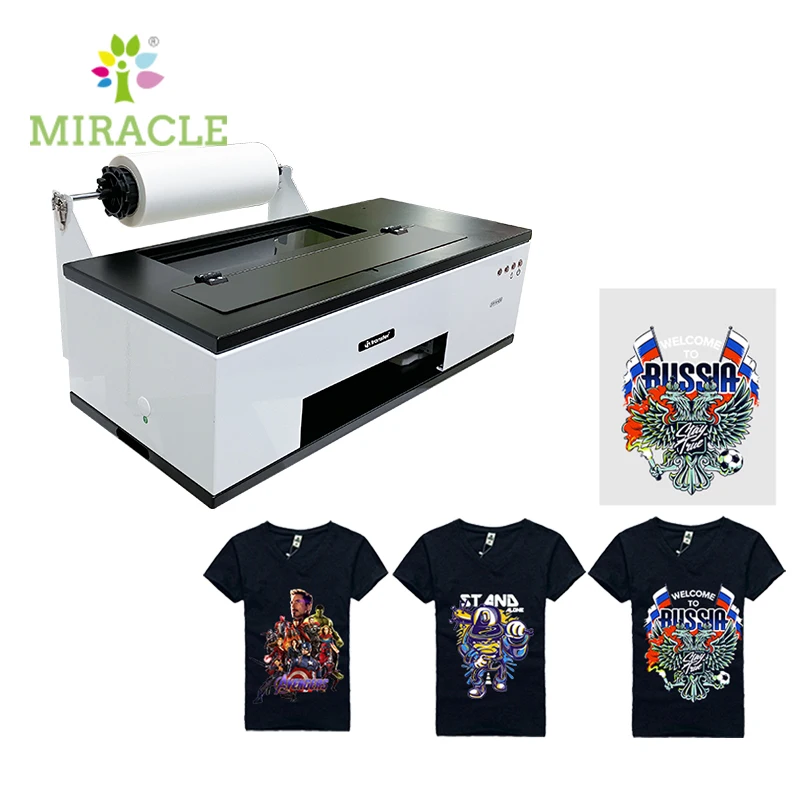 A3 White Ink Circulation System T shirt Printing DTF Printer PET Film Garment Textiles Heat Transfer DTF  Ink Printers