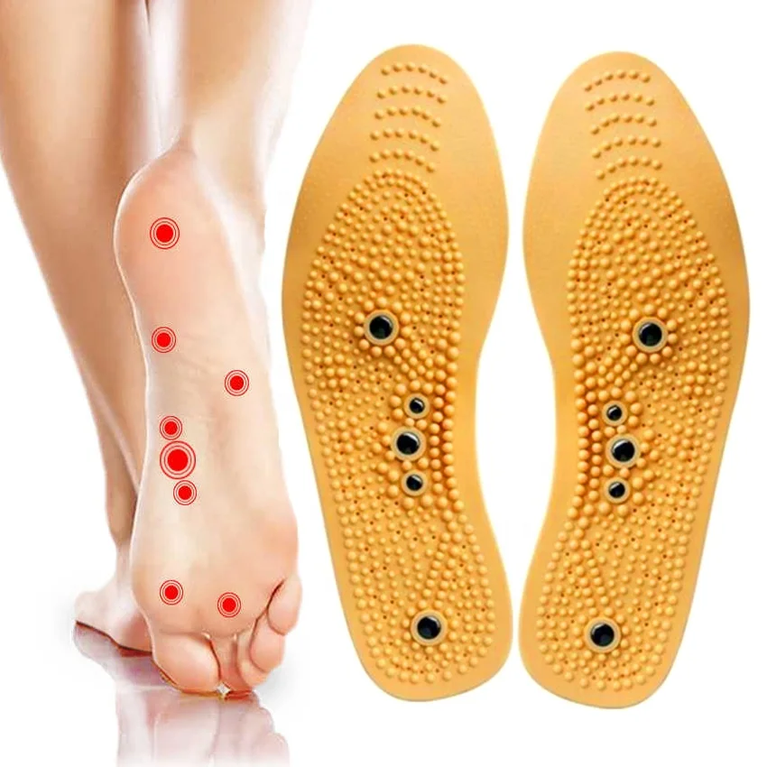Acupuncture Insoles for Sliming Massaging Magnetic Insole Massage Foot Magnet Therapy Reflexology Pain Relief Shoe Insole