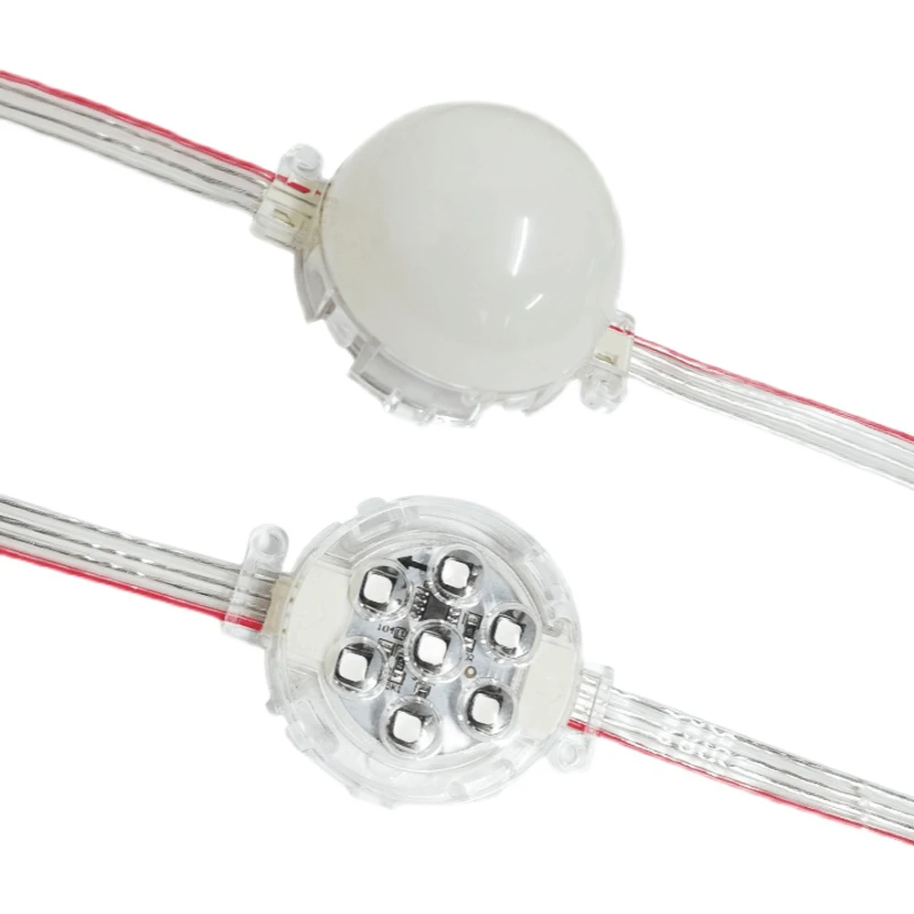 Led pixel Module DC 12V 24V 1W/1.4W/2W RGB WS2811 DMX-12mm 30mm 40mm 50mm IP68 Full Color Decor Led Pixel Module Point String
