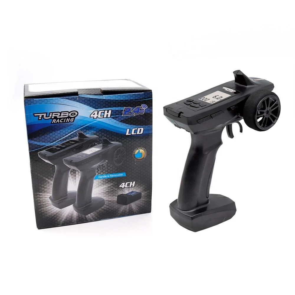 P52 Turbo Racing 91804G-VT 2.4GHz 4CH LCD Display Radio Transmitter Remote Controller with Receiver for RC Car Boat