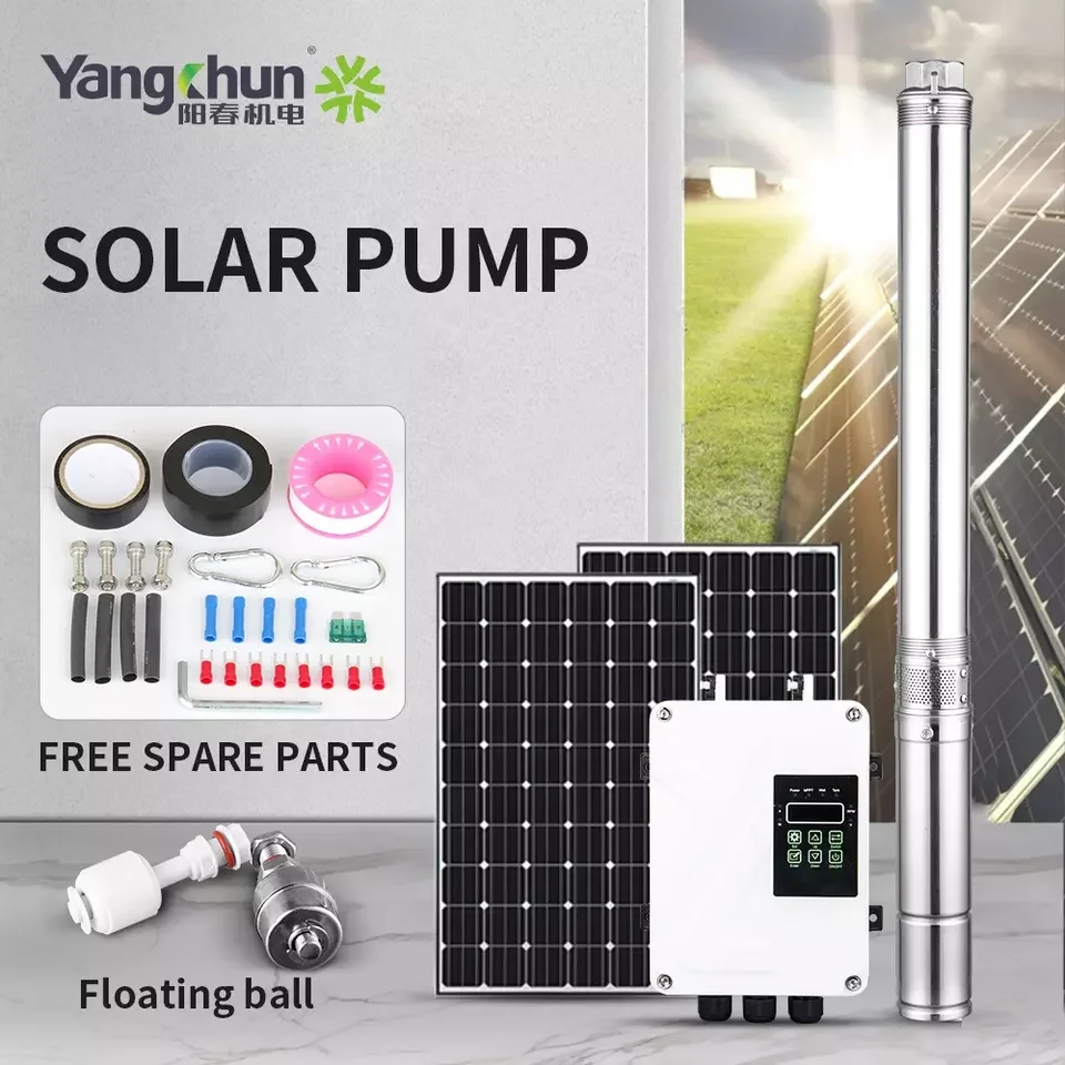 1HP powerful multi stage submersible pump with BLDC motor for farm irrigation