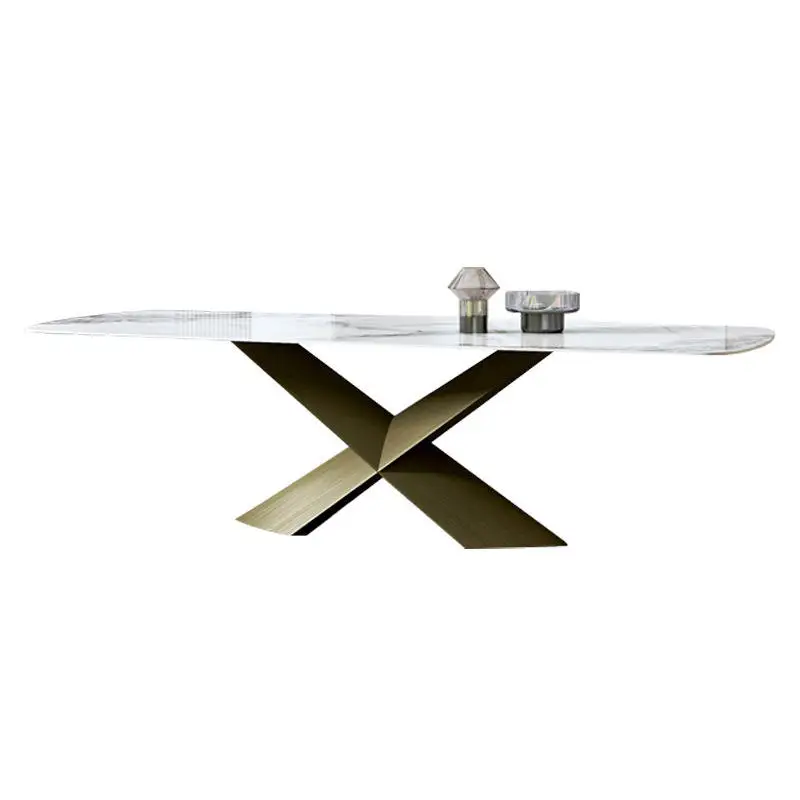 Marble dining table furniture restaurant dining table modern furniture luxury sintered stone dining table and chair