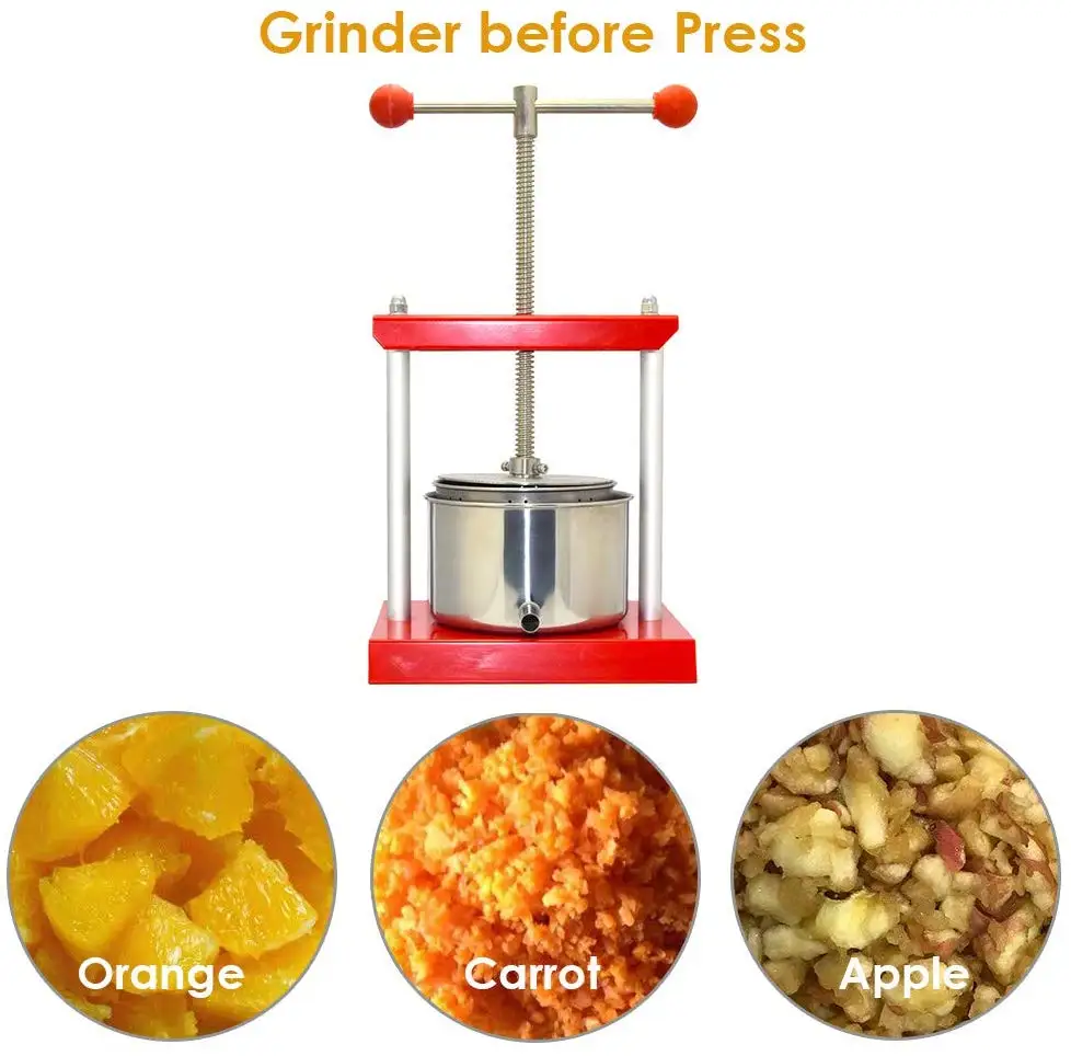 
Mini Fruit Wine Press Food-Grade Stainless Steel fruit press 