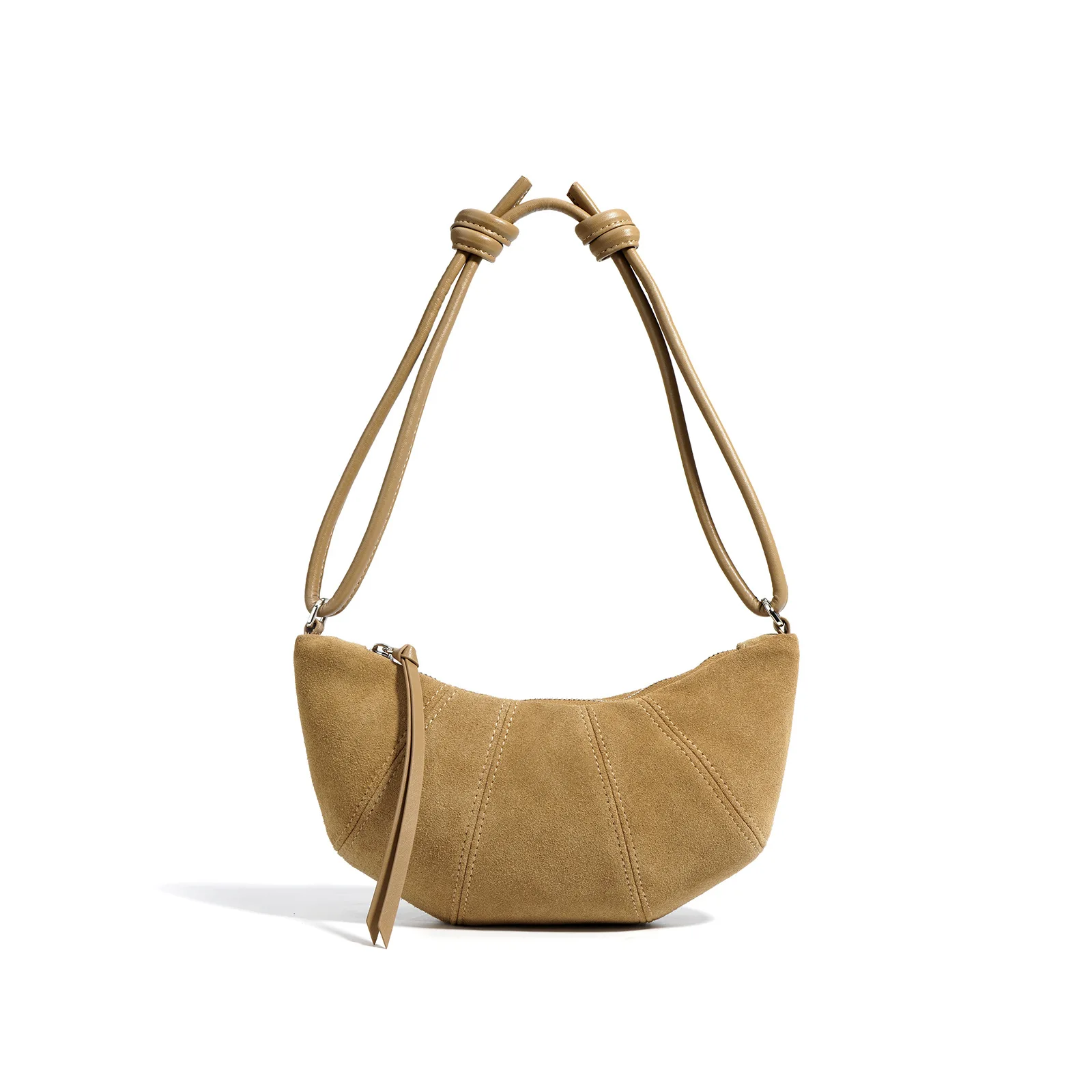 New Advanced suede leather Autumn Niche Armpit Dumpling Bag Joker New Maillard Croissant Female Messenger Bag Custom