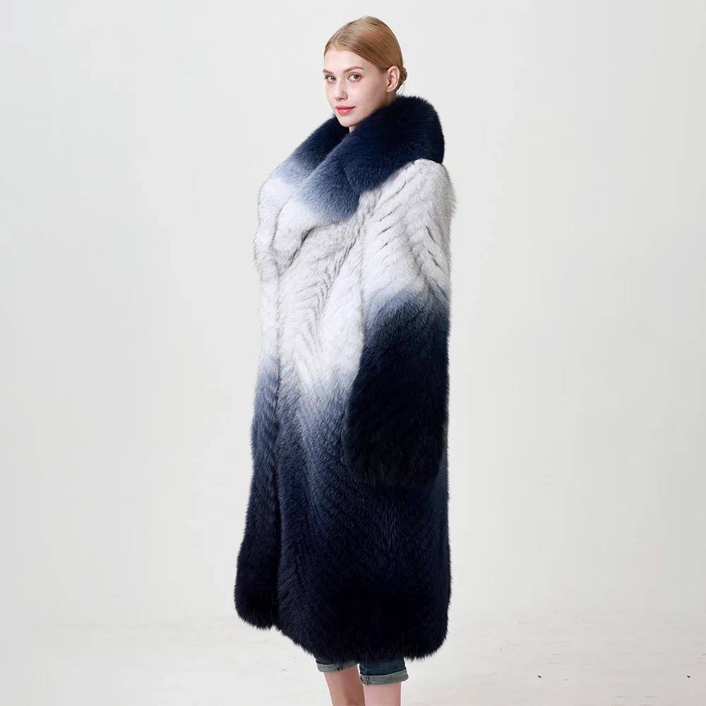 Loose Fur Coat Full Sleeves Long Style Luxury Thick Warm Fluffy Winter Fur Coats For Women