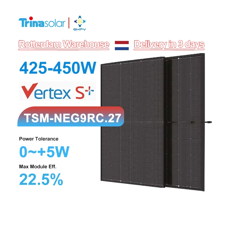 Trina Solar Panel Vertex S+ Tsm-Neg9Rc.27 N-Type Topcon Module Bifacial 425W 430W 435W 440W 445W 450W Moduli Fv Solar Modul