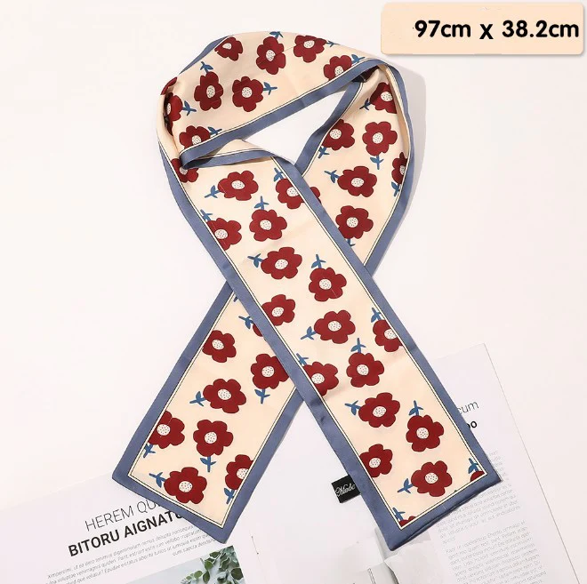 South Korean version of the new small scarf Spring and Autumn Double-sided Scarf Hair Band
