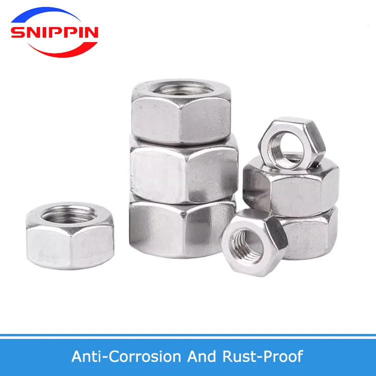 Factory Price DIN934 Stainless Steel Hex Nut in M1 M1.2 M1.4 M1.6 M2 M2.3 M2.5 M2.6 M3 M3.5 M4 M5 M6-M64 Sizes Polished Finish