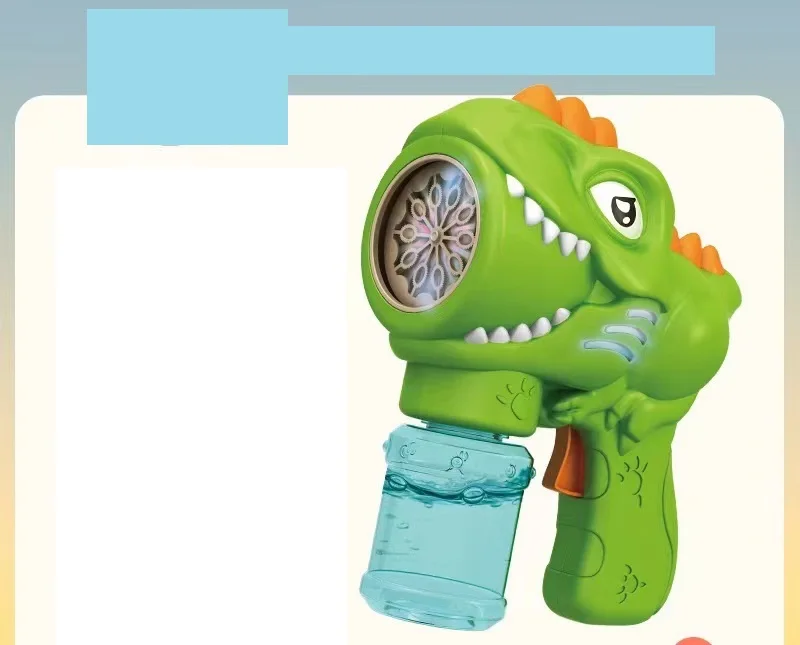 2023 Dinosaur Bubble Bath Maker 12 Hole Automatic Bubble Gun Bubble Launcher Blower Machine for Boys Girls Outdoor Indoor Play