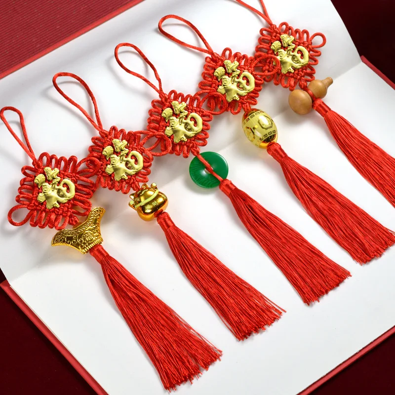 Chinese Knot Peace Good Luck Wealthy Blessing Gifts Chinese Style Tassel Home Decoration Car hanger Accessories