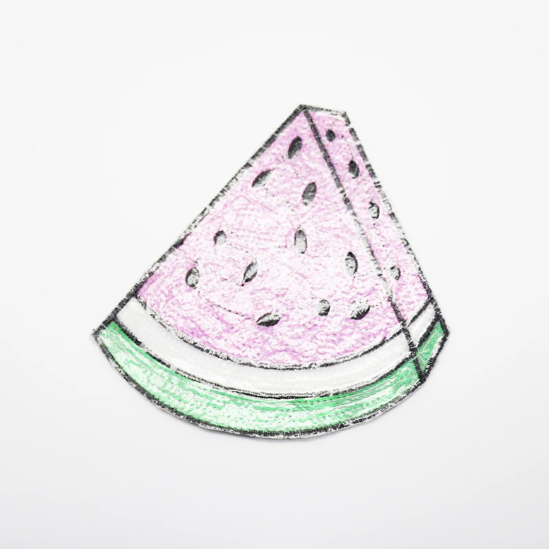 Factory Custom Chenille Patches Custom Ironing Embroidery Chenille Watermelon Sequins Ironing Patches