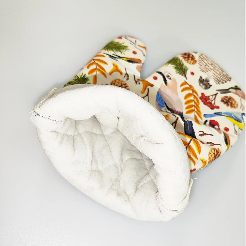 cotton custom digital print BBQ oven mitt oven glove pot holder