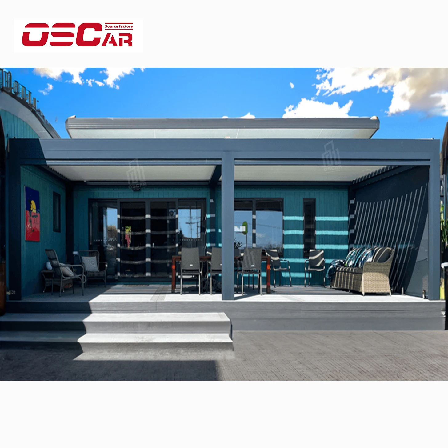 Pergola Gazebo Pergolas-De-Metal Sunrooms &Amp Glass Houses Sunroom 4 Season Manufacturers Aluminium Electric 3X4m Pavilion