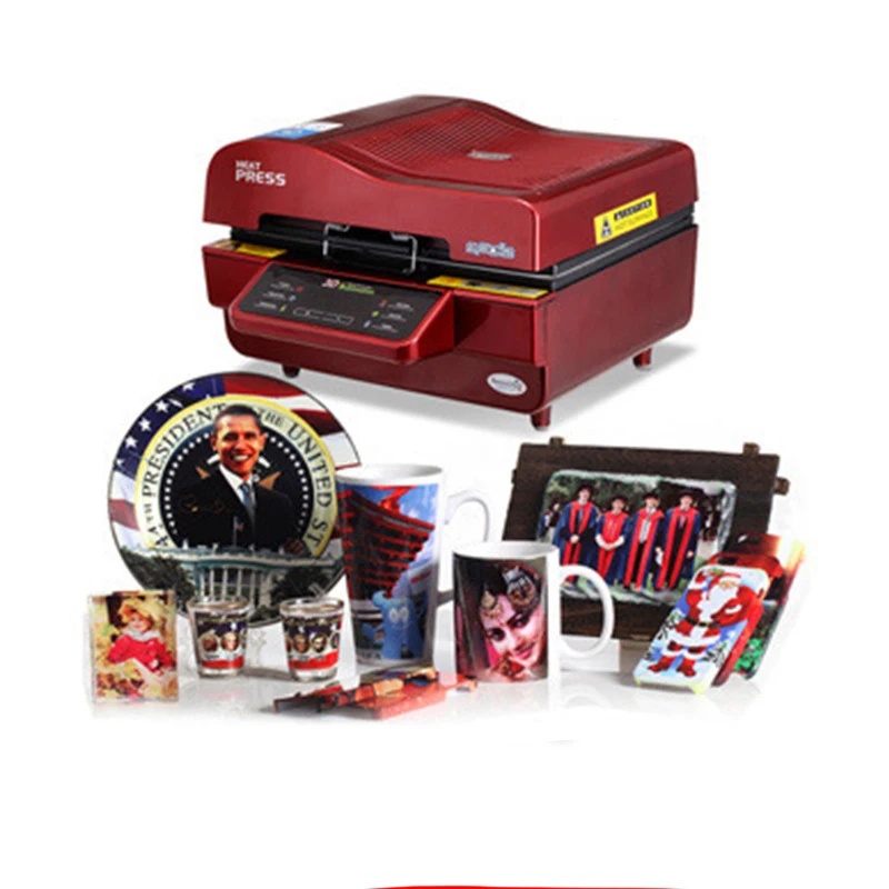 2021New Arrivals 4-in-1 Combo Digital 3D Sublimation Printing Tumbler Bottle Mug 15x15 Heat Press Transfer Machine for  T Shirt