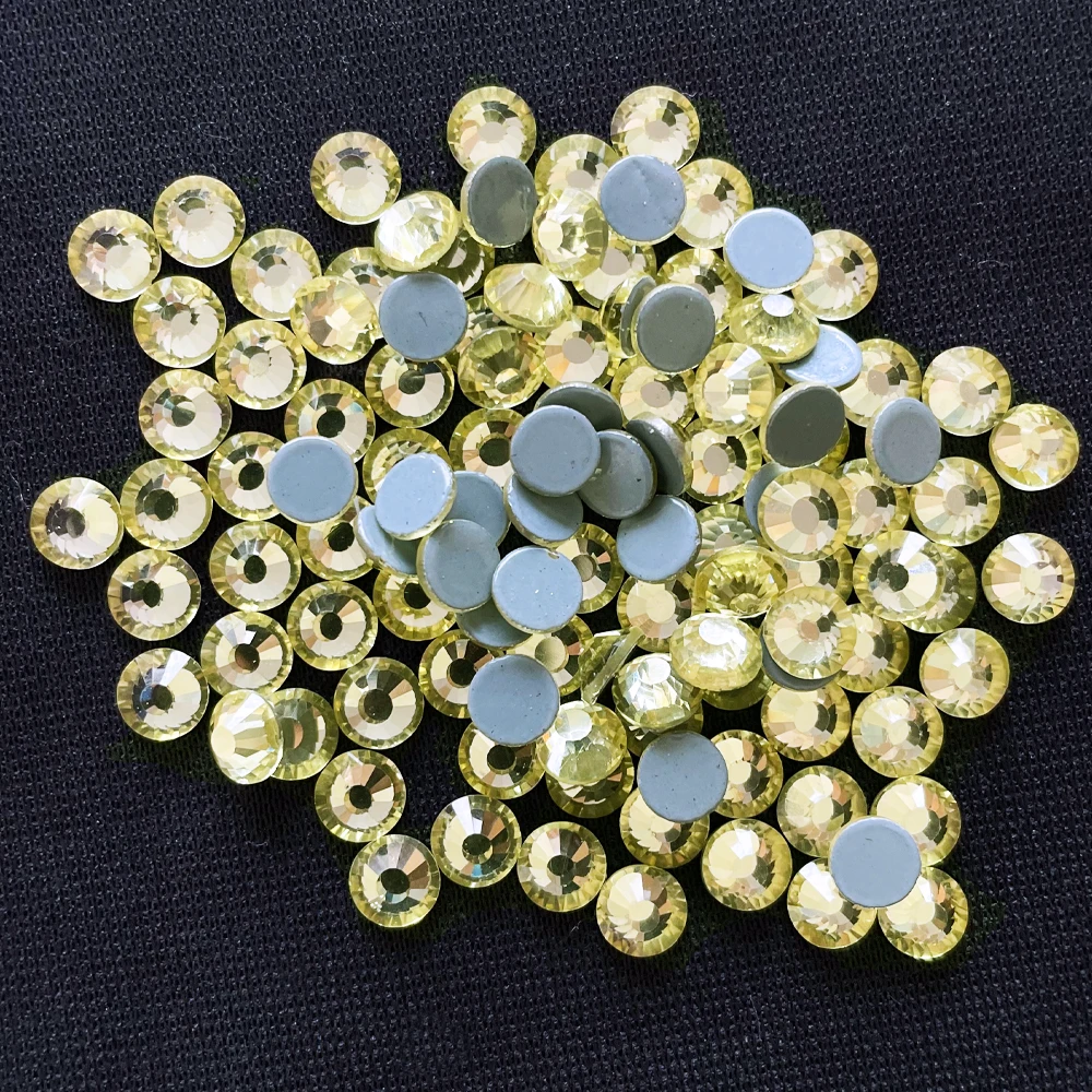 Yantuo Top quality SS4 6 8 10 Round Glass Hotfix Rhinestones 1440pcs Hot Fix Rhinestones for garment clothing sewing accessories