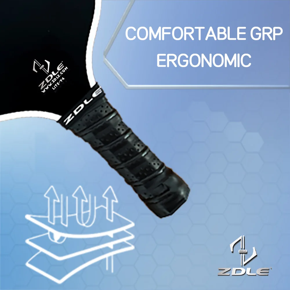 Fiberglass Face Polypropylene Nomex Honeycomb Core USAPA Approved Custom Manufacturers Pickleball Paddle With Grips